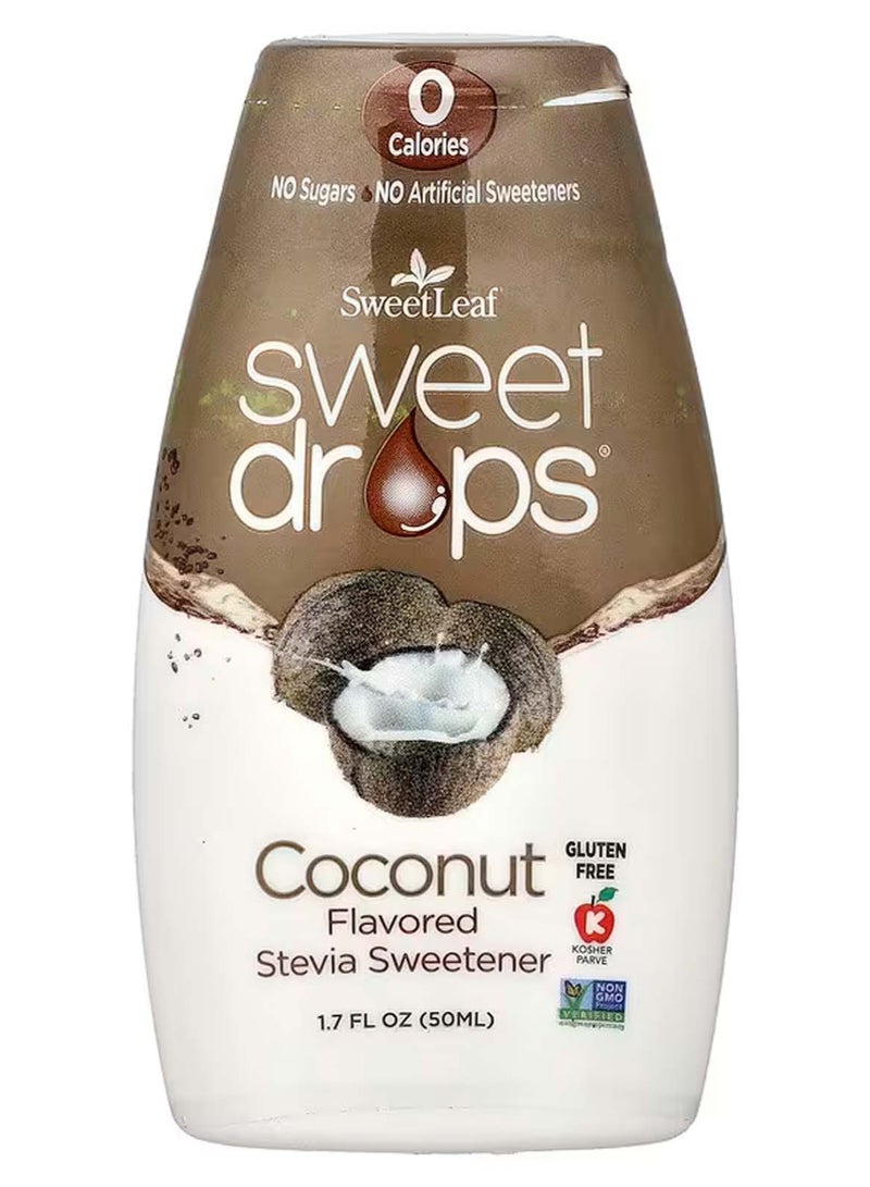 سويت ليف محلي ستيفيا طبيعي بنكهة جوز الهند – خالي من السكر ويدعم الحمية – 50 مل - Image 1